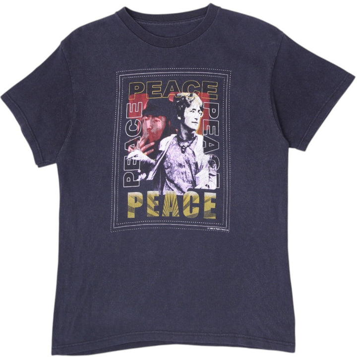 Mens John Lennon Imagine Peace Black Classic Rock Band Graphic T-Shirt