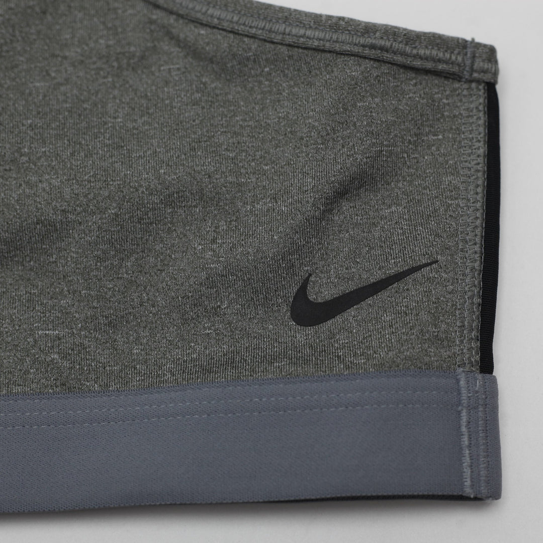 Ladies Nike Dri-FIT Sports Bra Gray Striped Breathable Size M