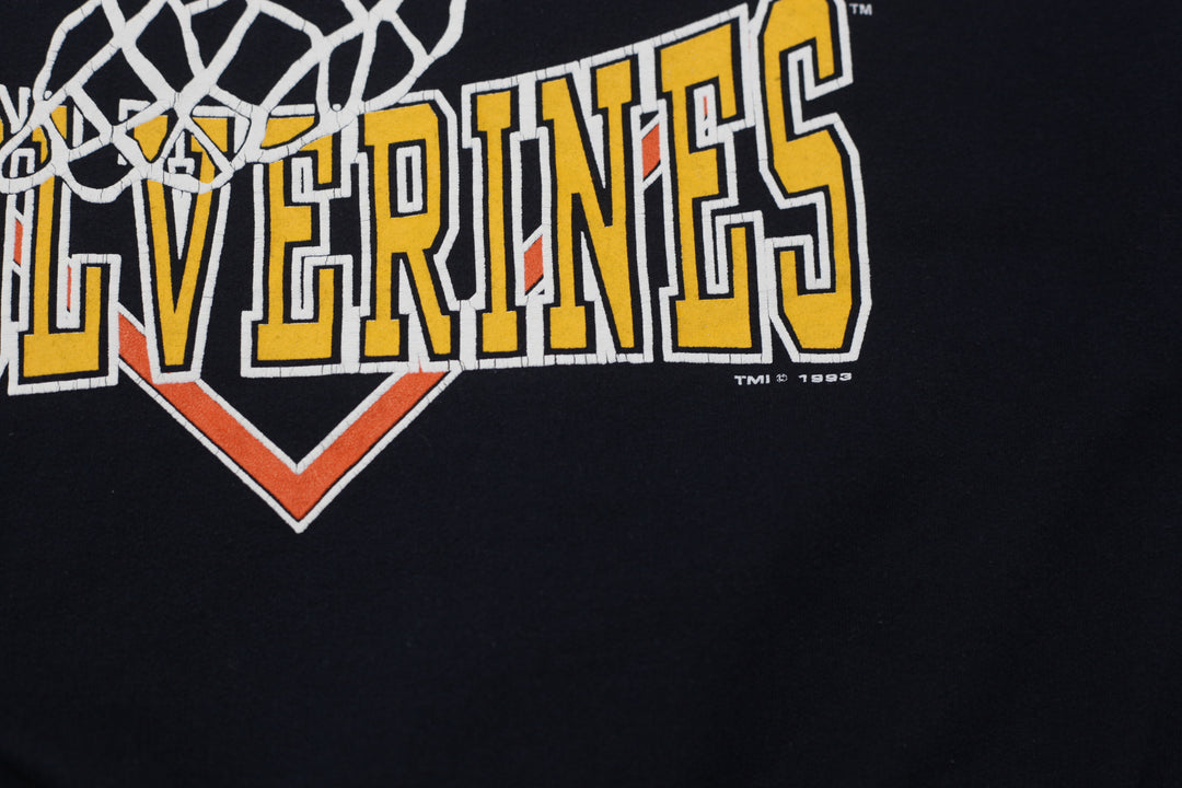 Vintage 1993 Michigan Wolverines Crewneck Sweatshirt Size XL, Navy Blue - Fashion Rerun Vintage Migration_Sweaters