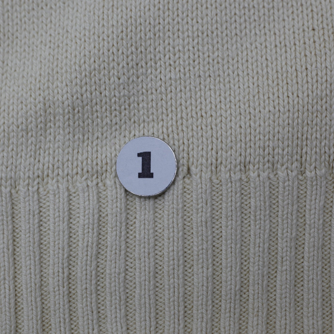 Vintage Mens Ralph Lauren Off White Cotton Logo Sweater Size L | Migration_Knitwear & Sweaters RL Collection | Fashion Rerun