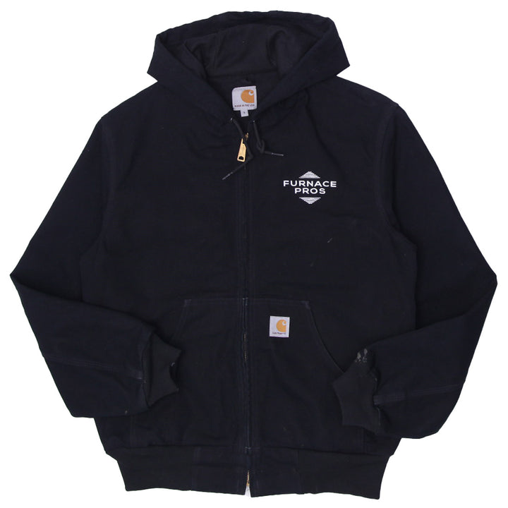 Mens Carhartt J131-BLK Black Hooded Workwear Jacket