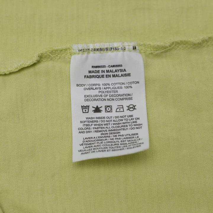 Mens Nike T-Shirt Green Zipper Pocket Casual Cotton Tee Size L
