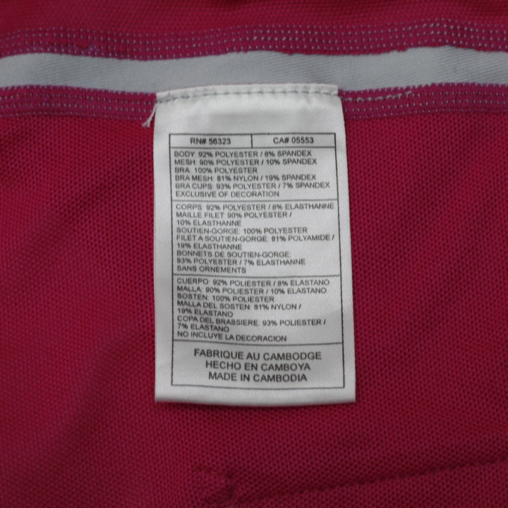 Ladies Nike FIT DRY Racerback Tank Top Built-In Bra Hot Pink Size XS