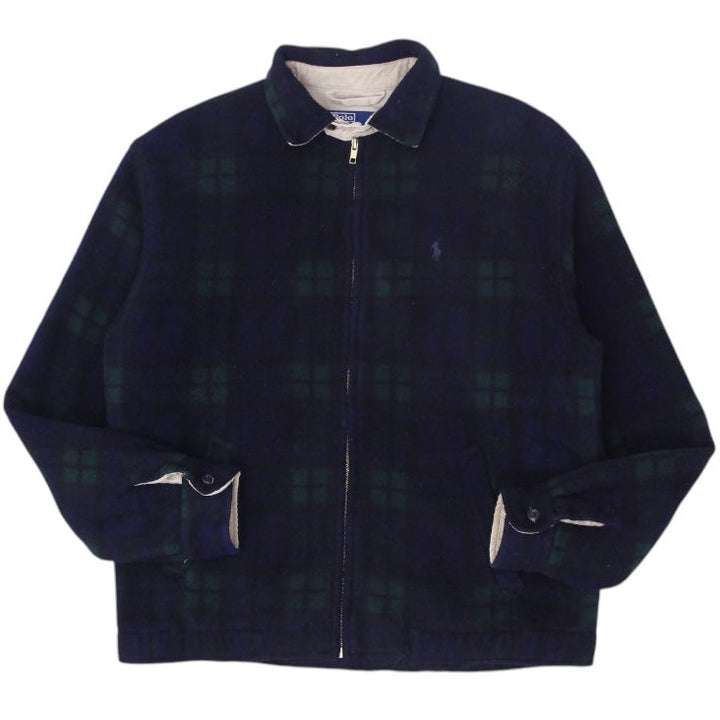 Vintage Polo By Ralph Lauren Plaid Fleece Harrington Zipper Jacket S | Migration_Fleece RL Collection | Fashion Rerun