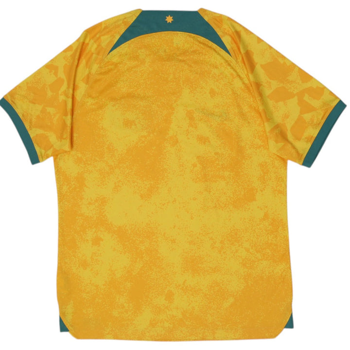 Mens Nike Australia 2022-23 Home Football Shirt Jersey Nike Gold Yellow Size L