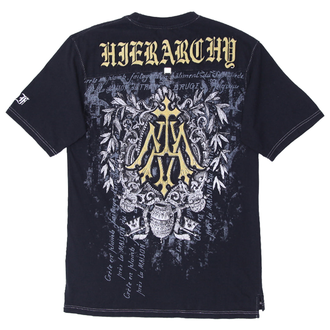 Mens Y2K One Color One Nation Hierarchy T-Shirt Black 2XL - Fashion Rerun Vintage Migration_T-Shirt