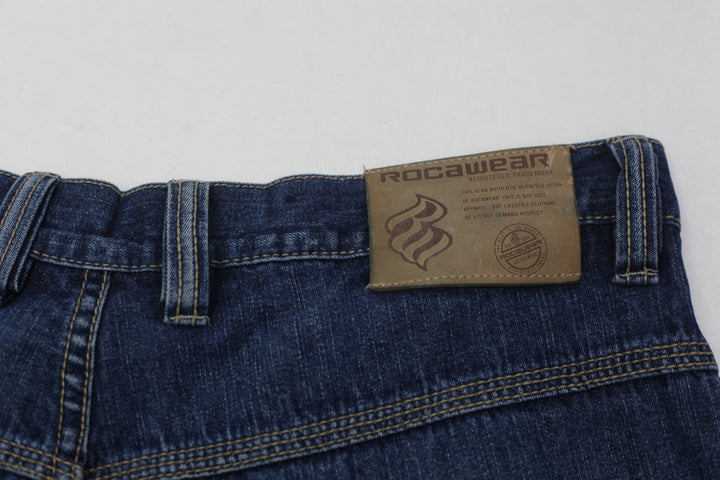 Y2K Mens Rocawear Baggy Wide Leg Straight Jeans