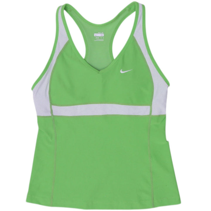 Ladies Nike Fit Dry Built In Bra Mesh Racerback Running Workout Tank Top Size M