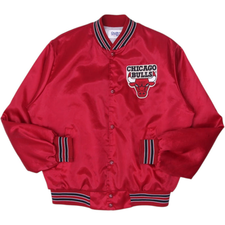 Vintage Chicago Bulls 80s Chalk Line Satin Bomber Jacket L | Migration_Jackets | Fashion Rerun