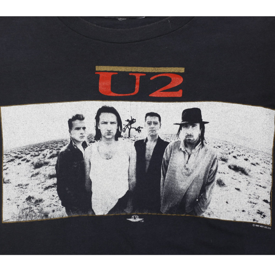 Vintage 80's U2 Joshua Tree Concert Tour T-Shirt Size L | Migration_T-Shirts - Detail View | Fashion Rerun
