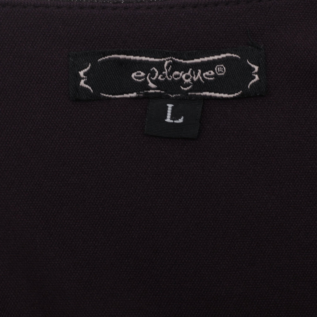 Y2K Epilogue Black Asymmetrical One Shoulder Mesh Long Sleeve Top Made in USA L