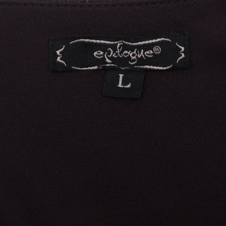 Y2K Epilogue Black Asymmetrical One Shoulder Mesh Long Sleeve Top Made in USA L
