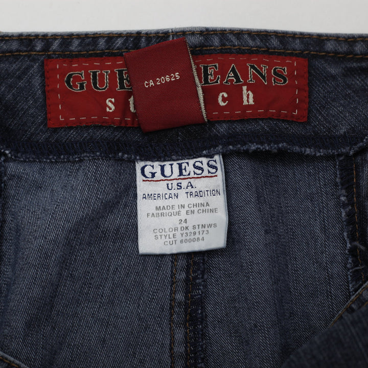 Vintage 90s Ladies Guess Jeans Stretch Low Rise Flare Bell Bottom Jeans Size 24