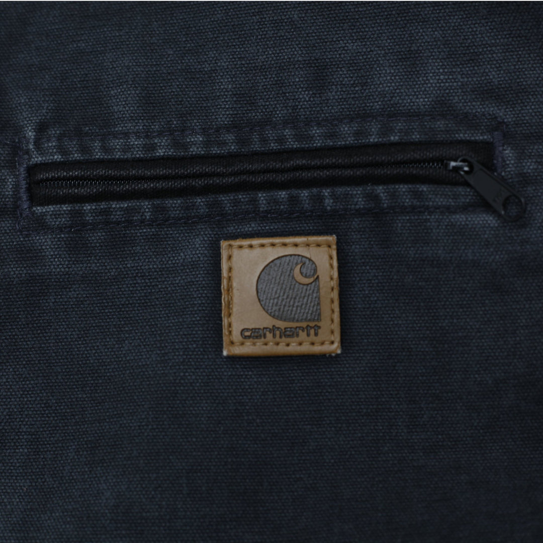 Vintage Carhartt J07 PTL Petrol Blue Charcoal Detroit Jacket Size 2XL