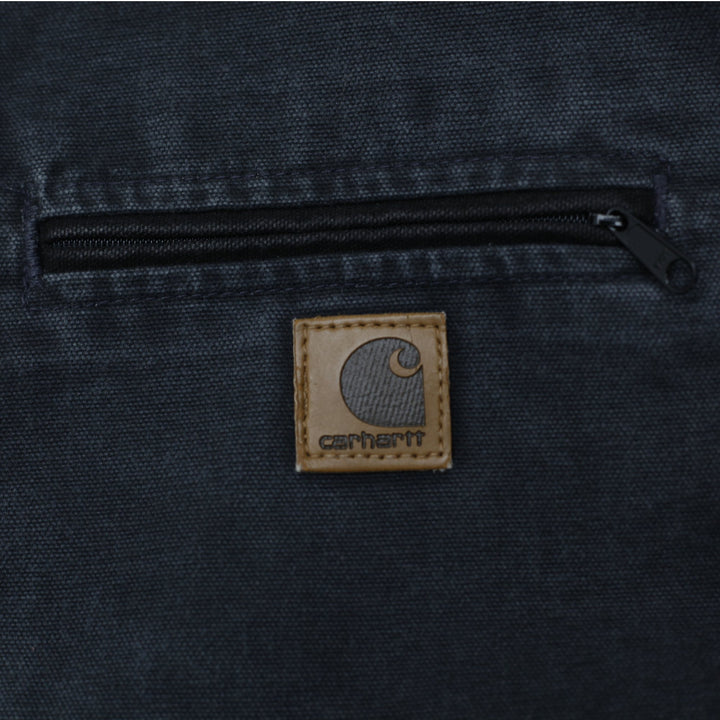 Vintage Carhartt J07 PTL Petrol Blue Charcoal Detroit Jacket Size 2XL