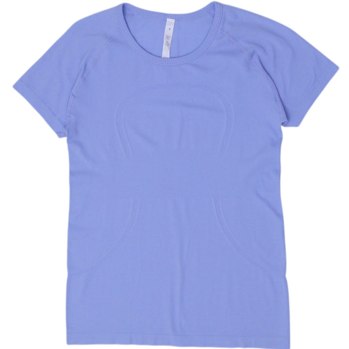 Ladies Lululemon Swiftly Tech Short Sleeve Shirt Periwinkle Blue Size 8