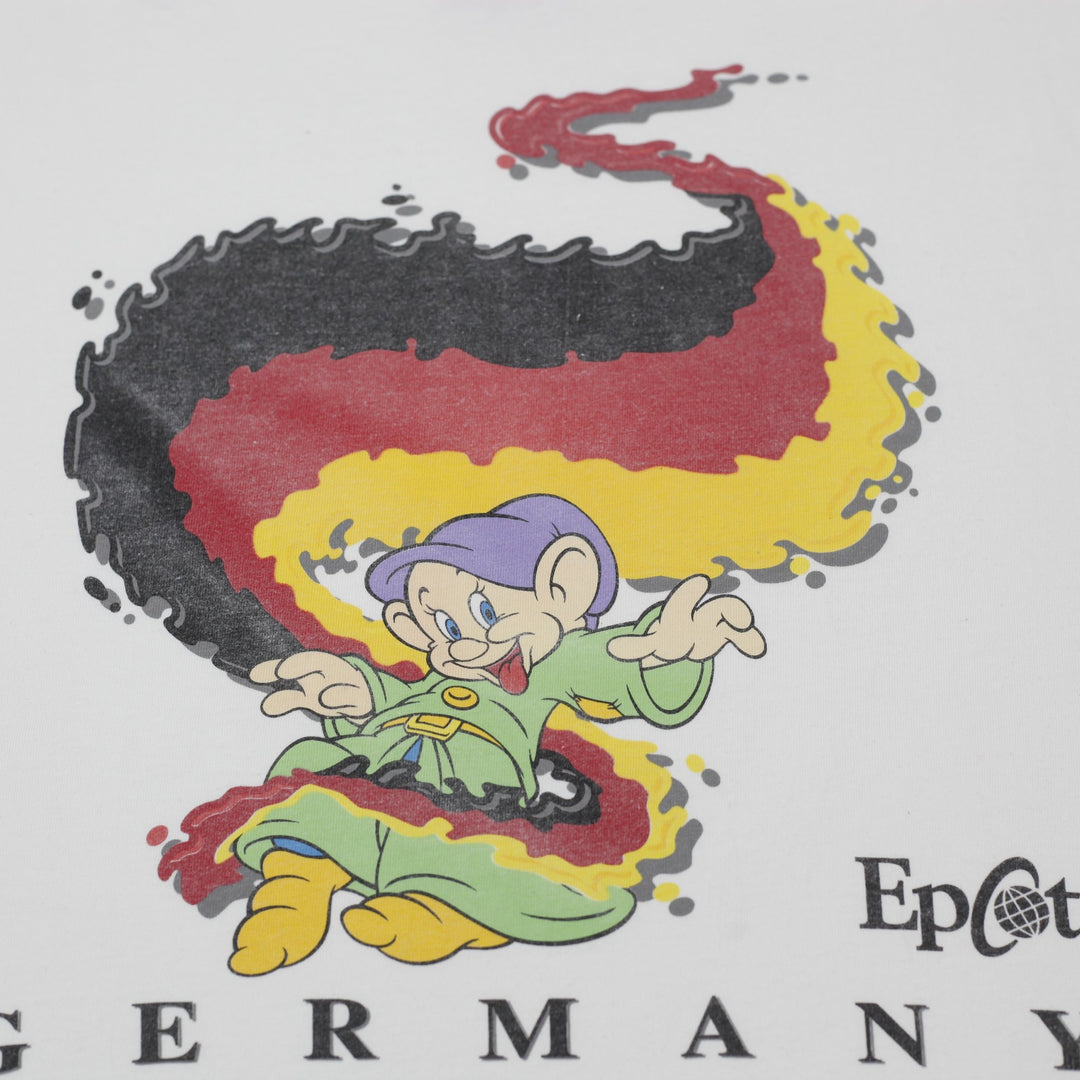 Vintage Disney Dwarf Dopey With Germany Flag T-Shirt Made in USA Size M
