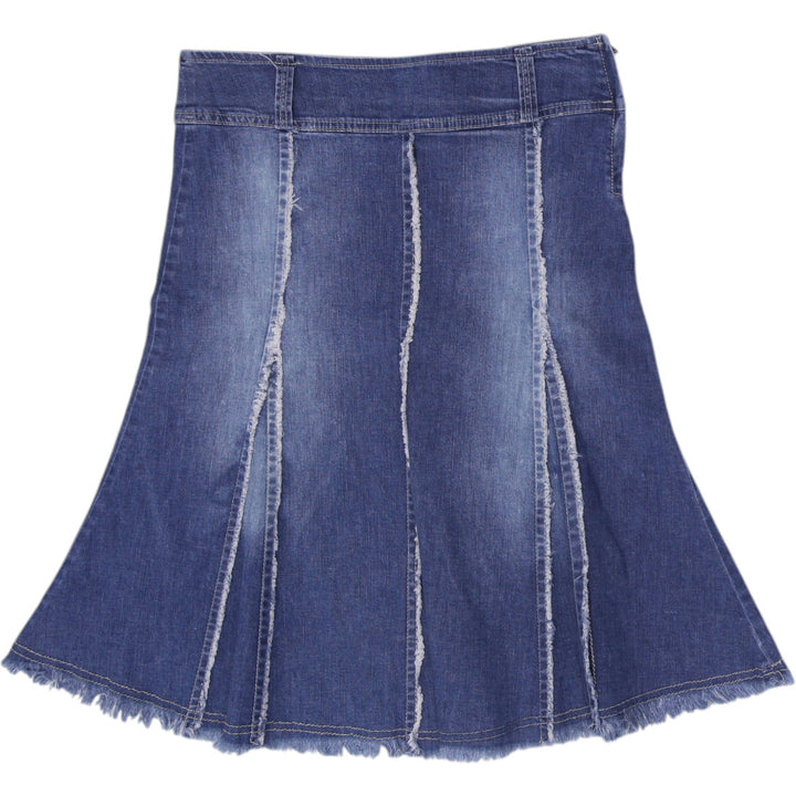 Y2K Ladies Open Grunge Fairycore Paneled Raw Hem Skater Skirt