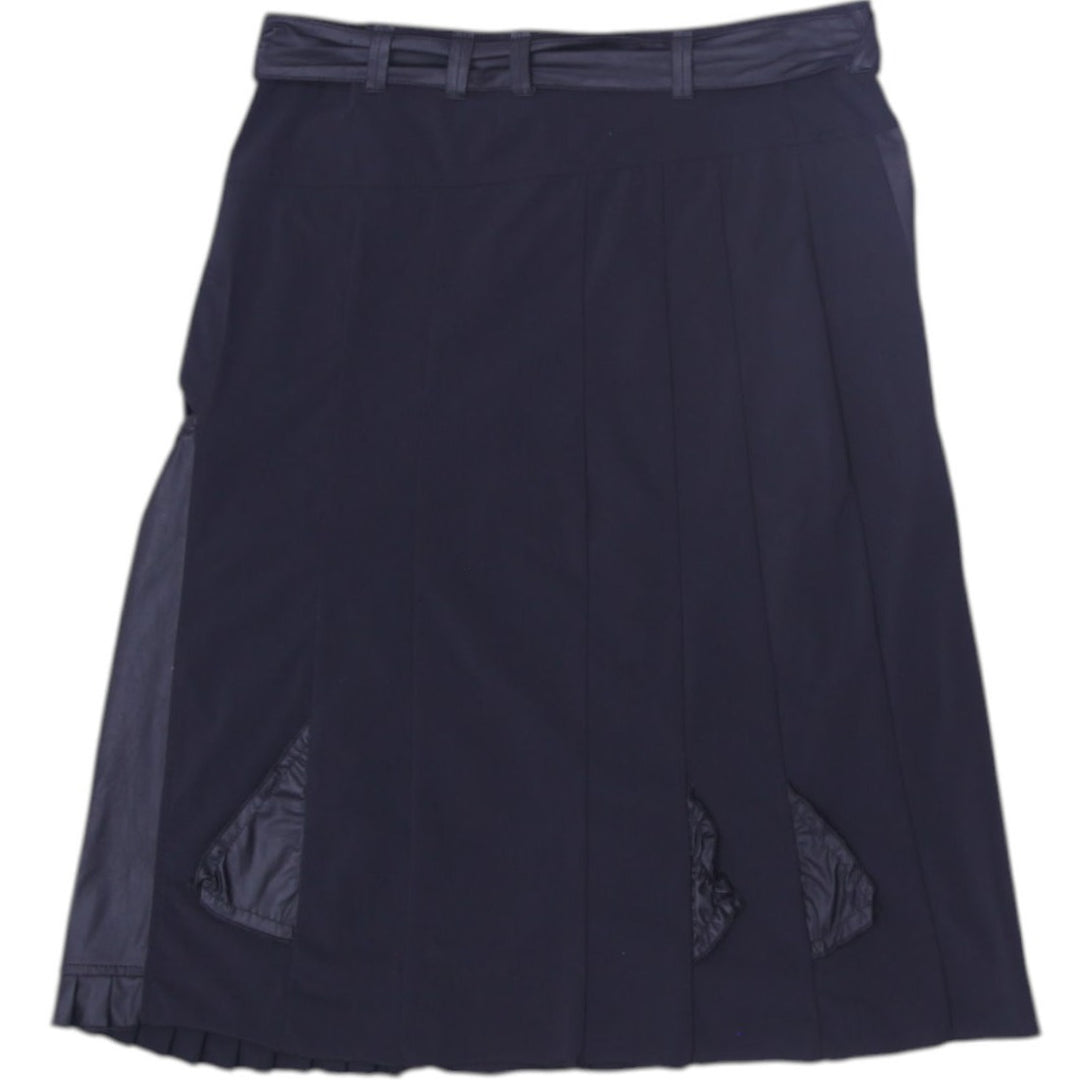 Y2K Ladies Black Skirt Pleated Gathered Chic Size XS