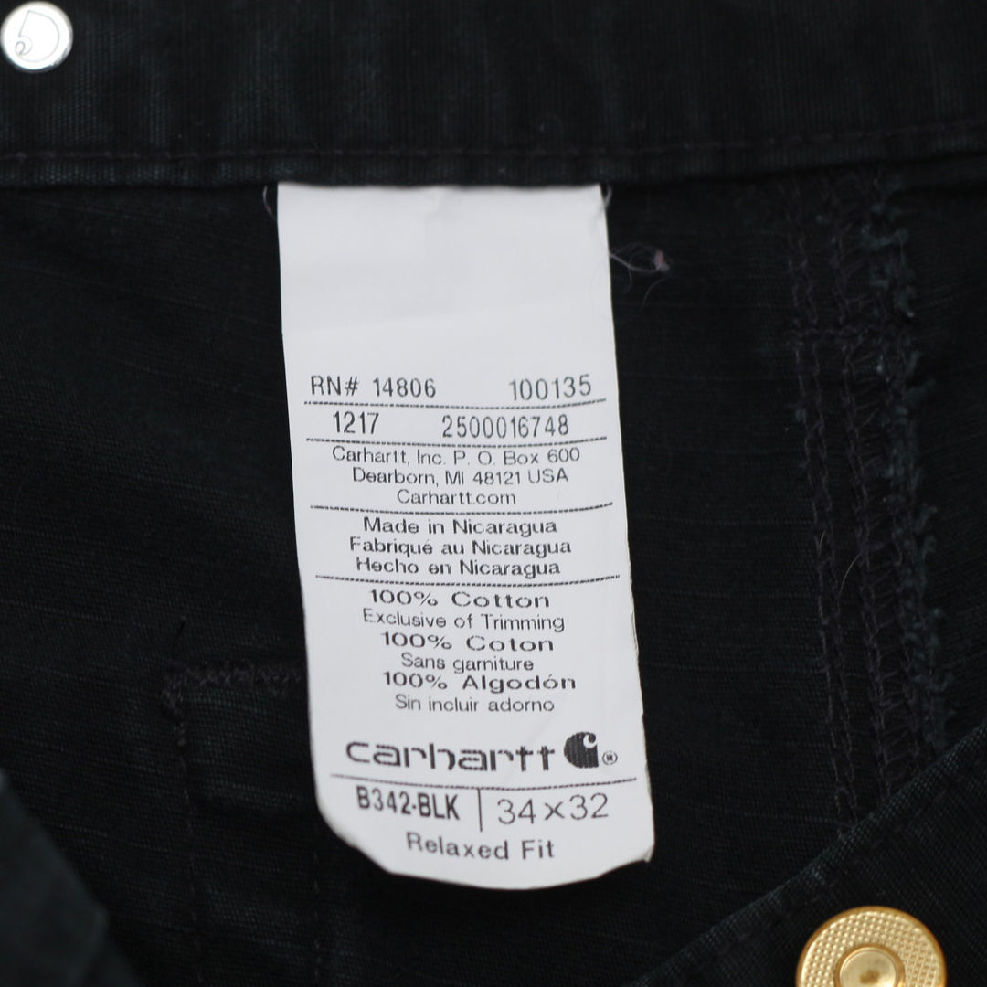 Mens B342-BLK Relaxed Fit Cargo Carhartt Work Pants - Fashion Rerun Vintage Migration_Pants