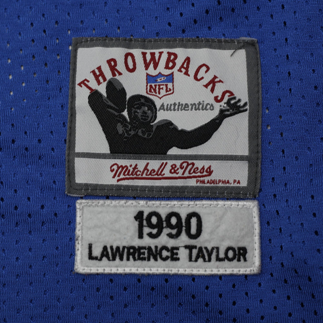 Vintage Mitchell & Ness Lawrence Taylor Jersey # 56 Blue NFL 1990 | Migration_Jerseys - Detail View | Fashion Rerun