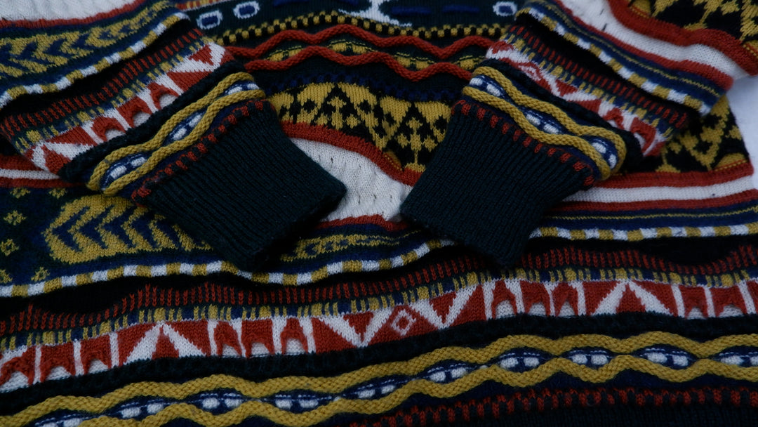 Vintage Mr Junko Koshino Coogi Style Pure New Wool Made In Australia Knit Sweater