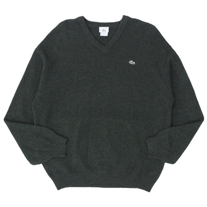 Mens Lacoste V-Neck Pure New Wool Sweater