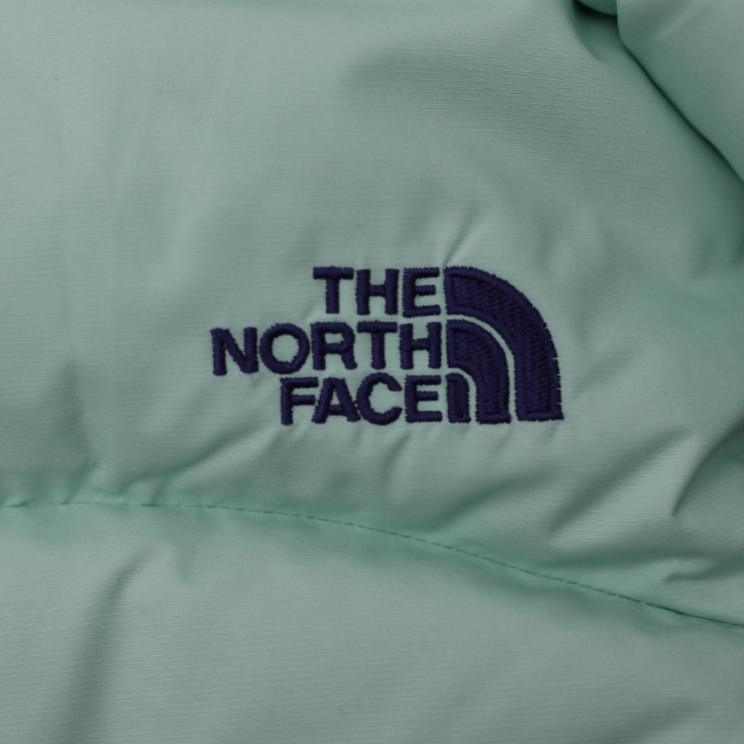 Ladies The North Face 700 Nuptse Quilted Down Puffer Mint Green Vest Size S