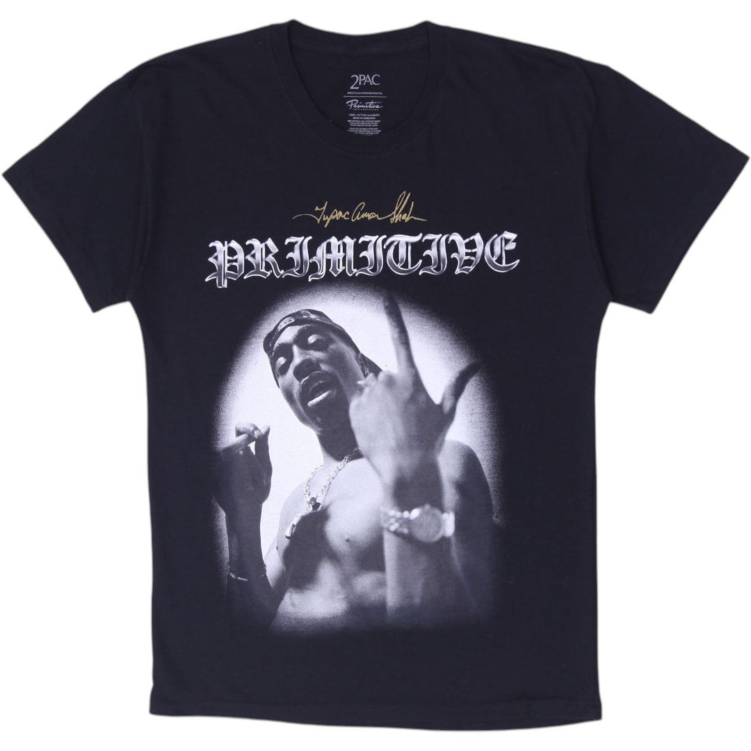 Mens Primitive Skateboarding x 2Pac Shakur Photo Graphic T-Shirt Black Size L