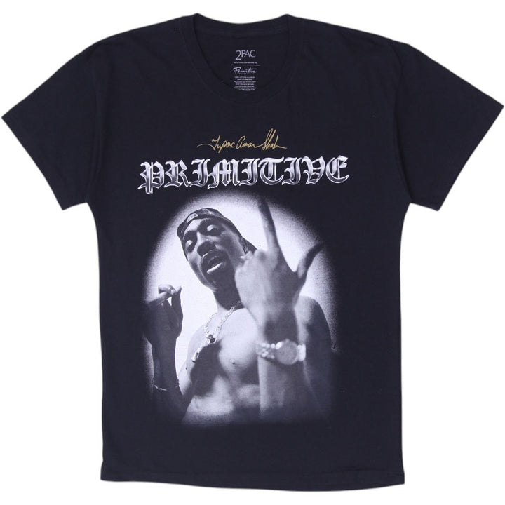 Mens Primitive Skateboarding x 2Pac Shakur Photo Graphic T-Shirt Black Size L