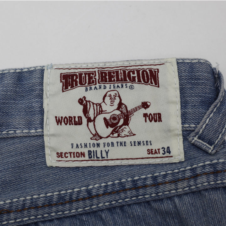Y2K Mens True Religion Billy Flap Pocket Denim Jeans Size 30