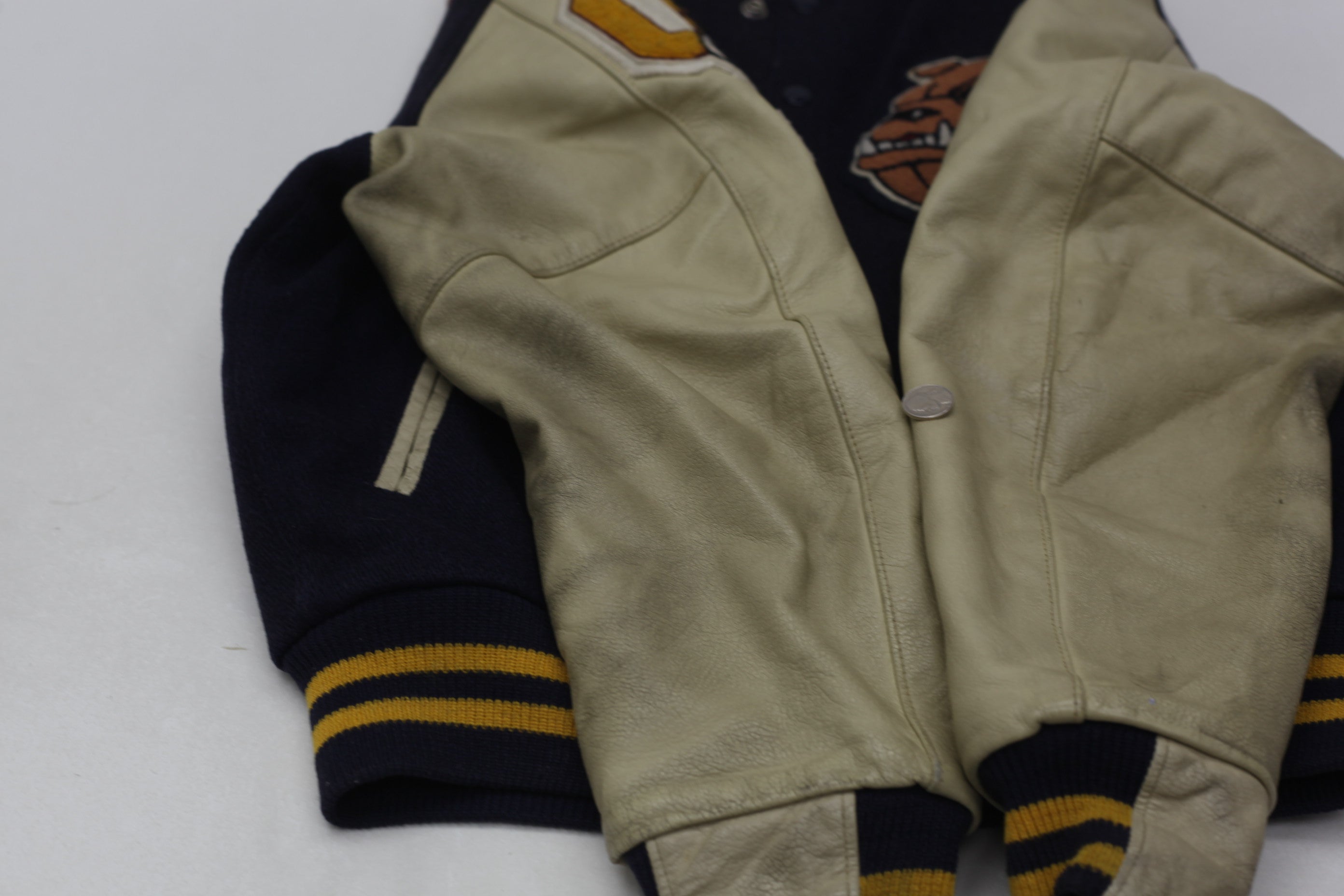 Shop Vintage Golden Bear Octopus Army Varsirty Jacket-Size M, Made