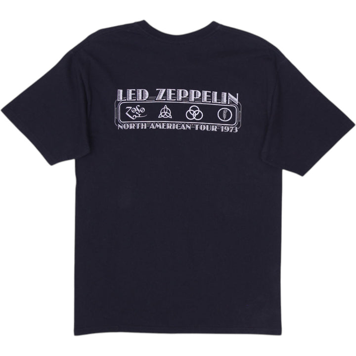 Hanes Led Zeppelin 1973 Tour Graphic T-Shirt Size L | Migration_T-Shirts - Side View | Fashion Rerun