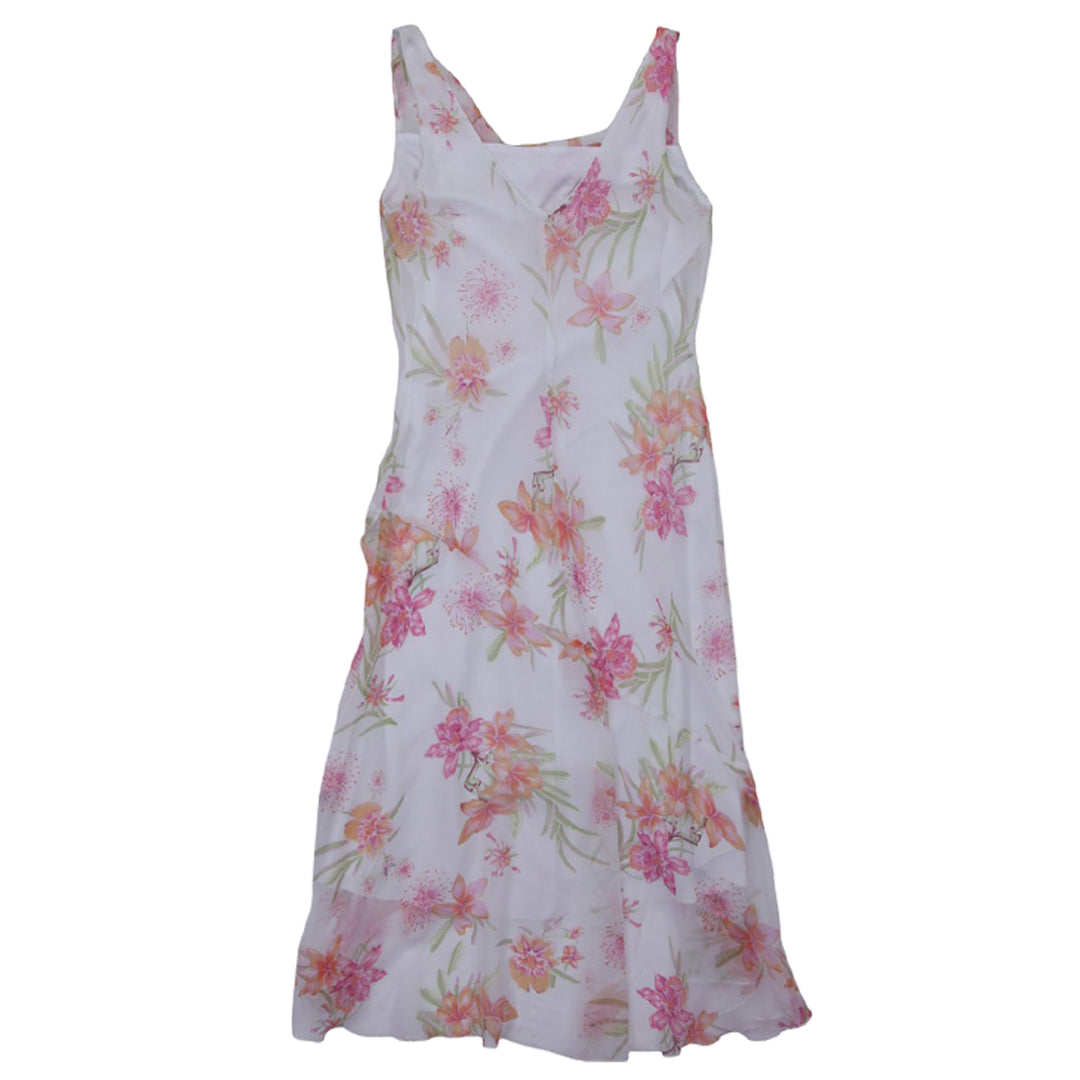 Y2K Ladies B Smart Cowl Neck Floral Sleeveless Dress