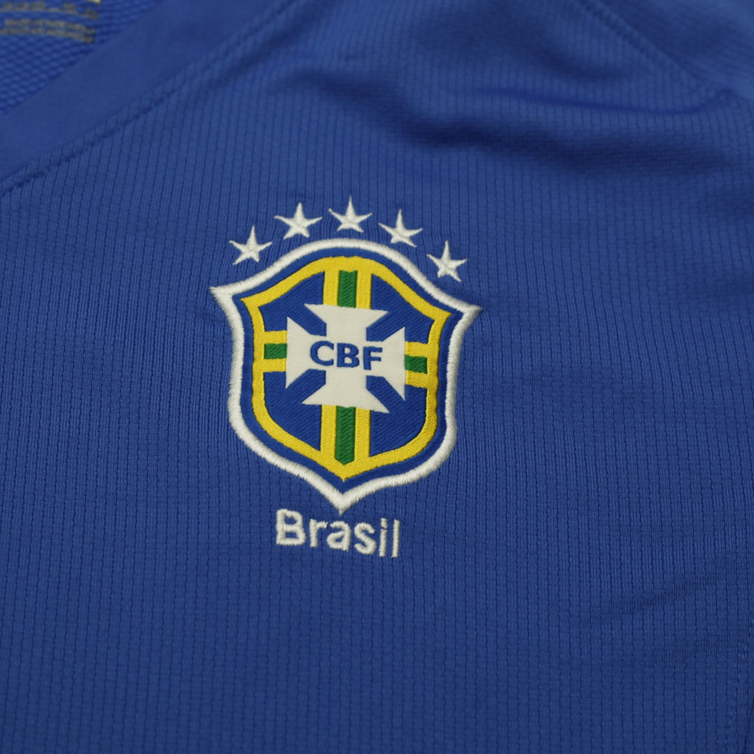 Youth Boys Nike Brazil 2008-10 Away Football Jersey Blue Size XL World Cup