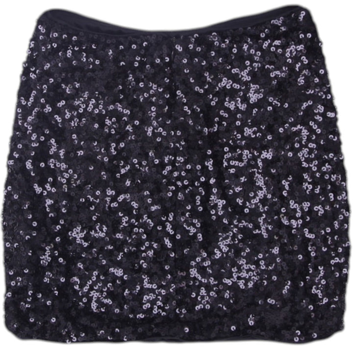 Y2K Ladies Black Sequin Mini Skirt