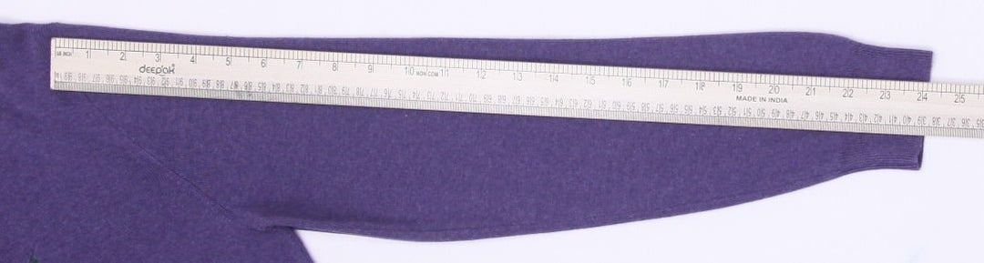 Mens Polo By Ralph Lauren Purple V-Neck Cotton Sweater