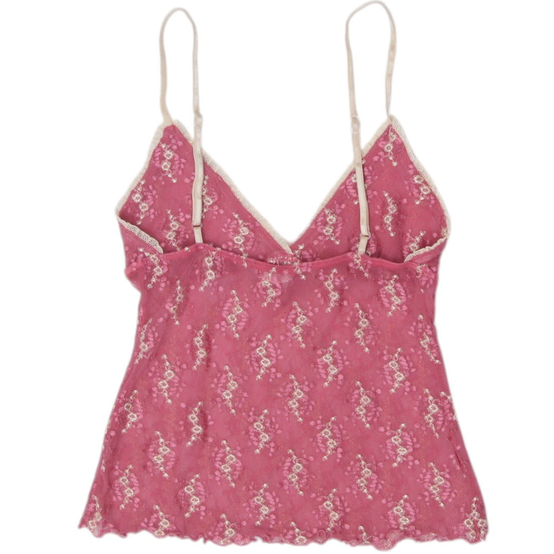 Y2K Ladies Eberjey Sheer Mesh Cami Top Size S-M