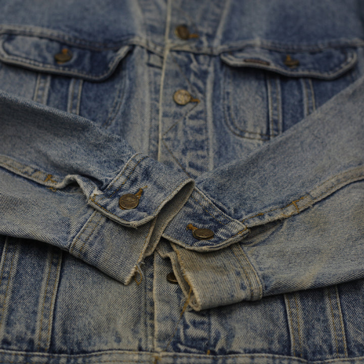 Vintage Riders Trucker Denim Jacket Distressed Made in USA - Fashion Rerun Vintage Migration_Jacket