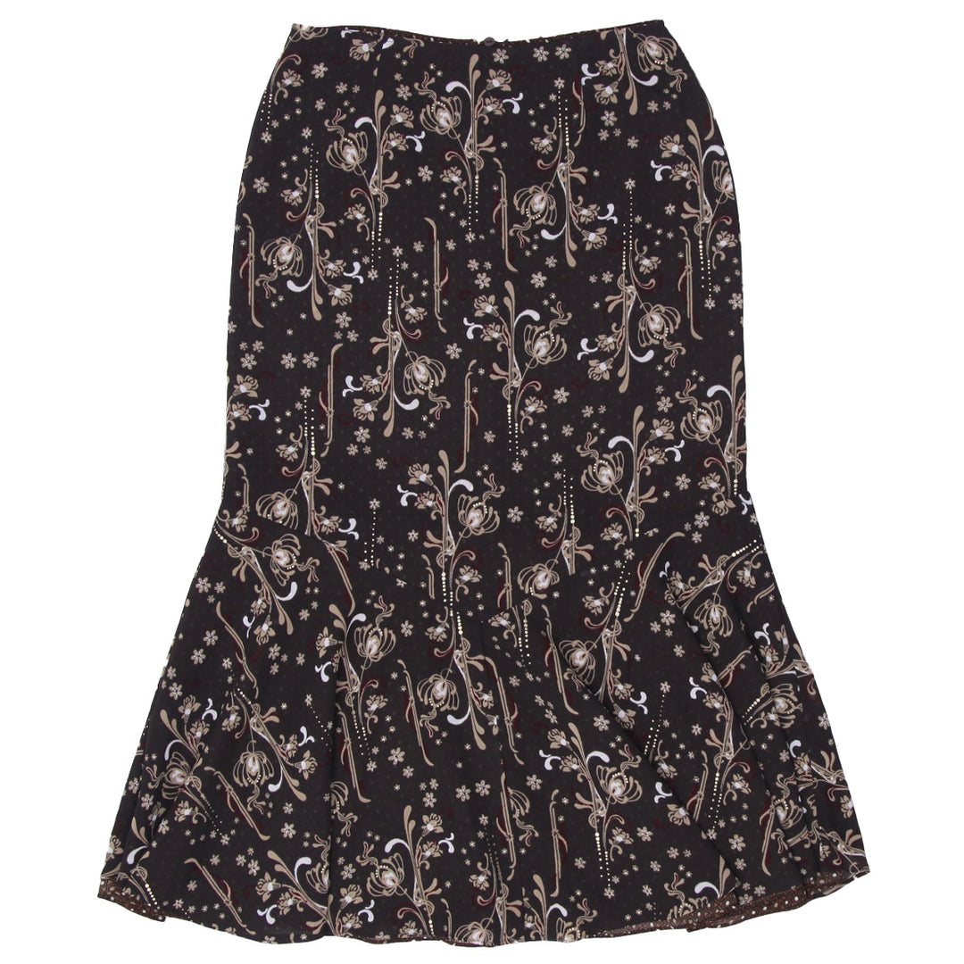 Y2K Ladies Printed Reversible Long Skirt