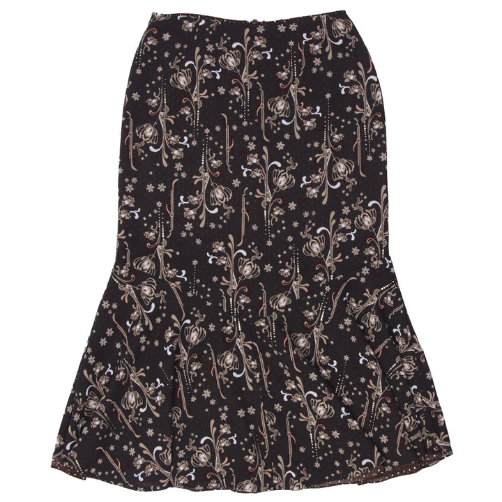 Y2K Ladies Printed Reversible Long Skirt