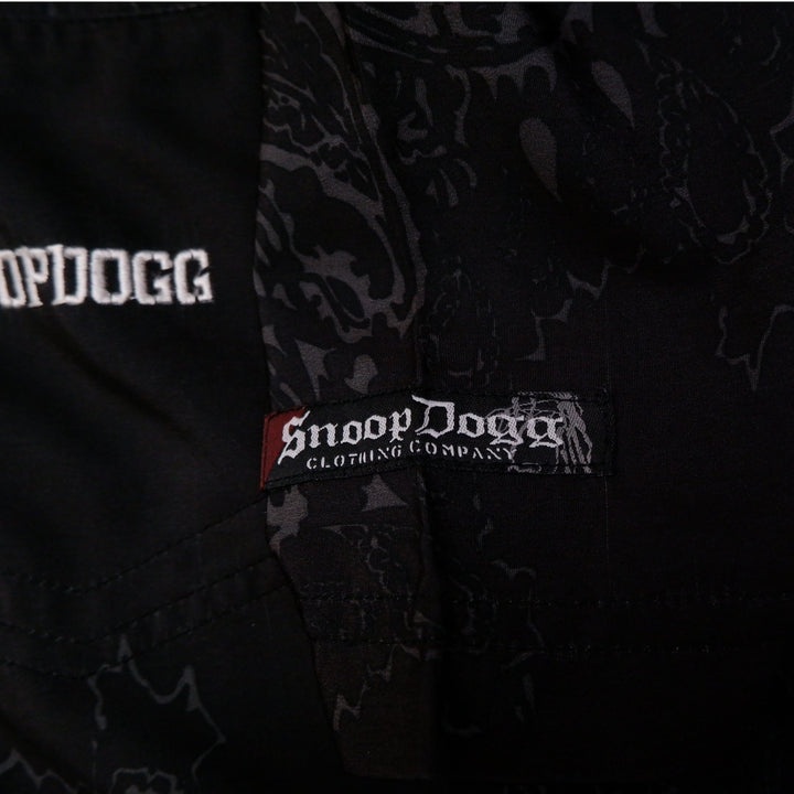 Mens Snoop Dogg Clothing Company Printed Button Short Sleeve Shirt