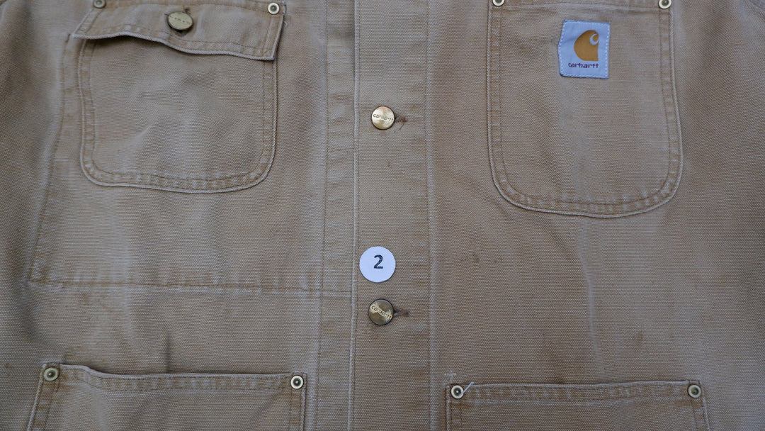 Vintage Mens Carhartt Slightly Distressed Jacket Brown Workwear Canvas | Migration_Jackets UAENAT20 - Alterna | Fashion Rerun