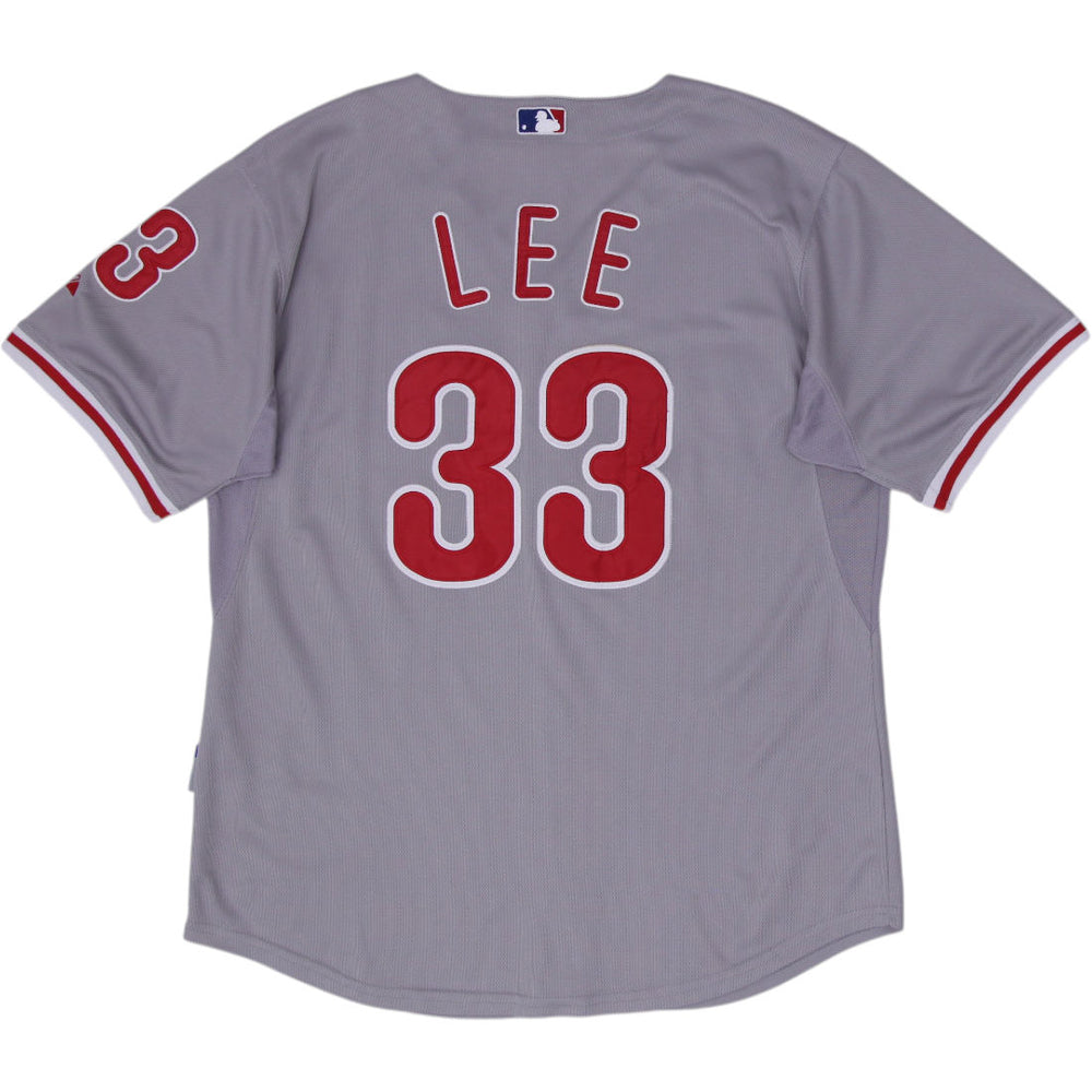 Vintage 90s Majestic Philadelphia Phillies Away Jersey Made in USA Size 48 | Migration_Jerseys - Side View | Fashion Rerun