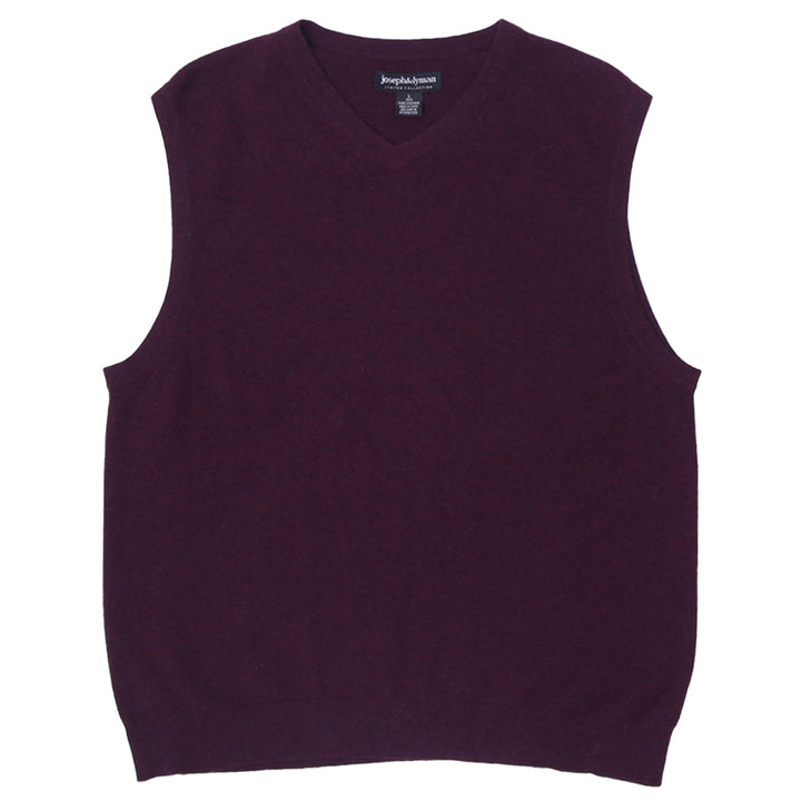 Mens Joseph & Lyman Sleeveless 100% Pure Cashmere Sweater