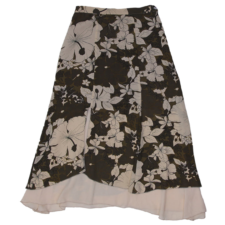 Y2K Ladies Floral Side Slit Maxi Skirt