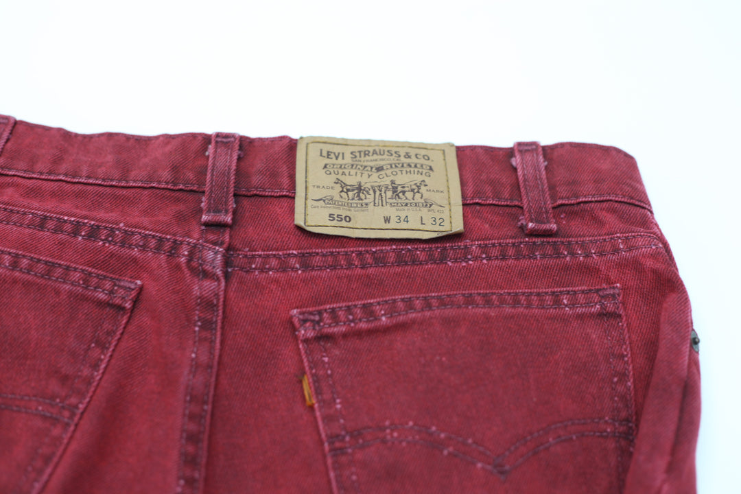 Vintage Levi Strauss # 550 Orange Tab Skinny Jeans Made In USA | Migration_Pants UAENAT40 - Detail View | Fashion Rerun