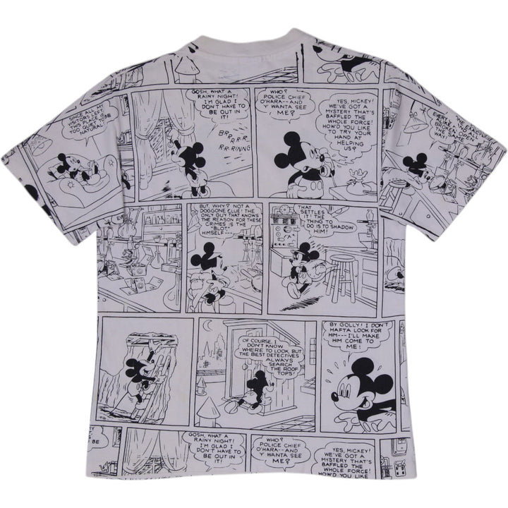 Vintage Mickey Mouse Comic Strip AOP T-Shirt Sherry's Tag USA Made Medium