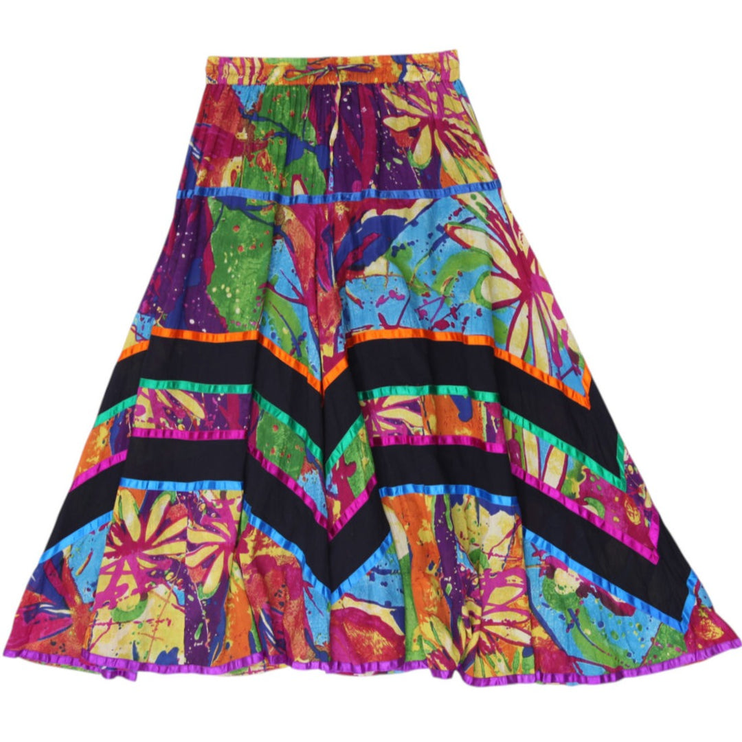 Y2K Ladies Silverstream Patchwork Boho Maxi Skirt Size One Size