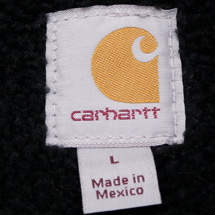 Mens Carhartt Vest Black Workwear Sherpa Lined Canvas